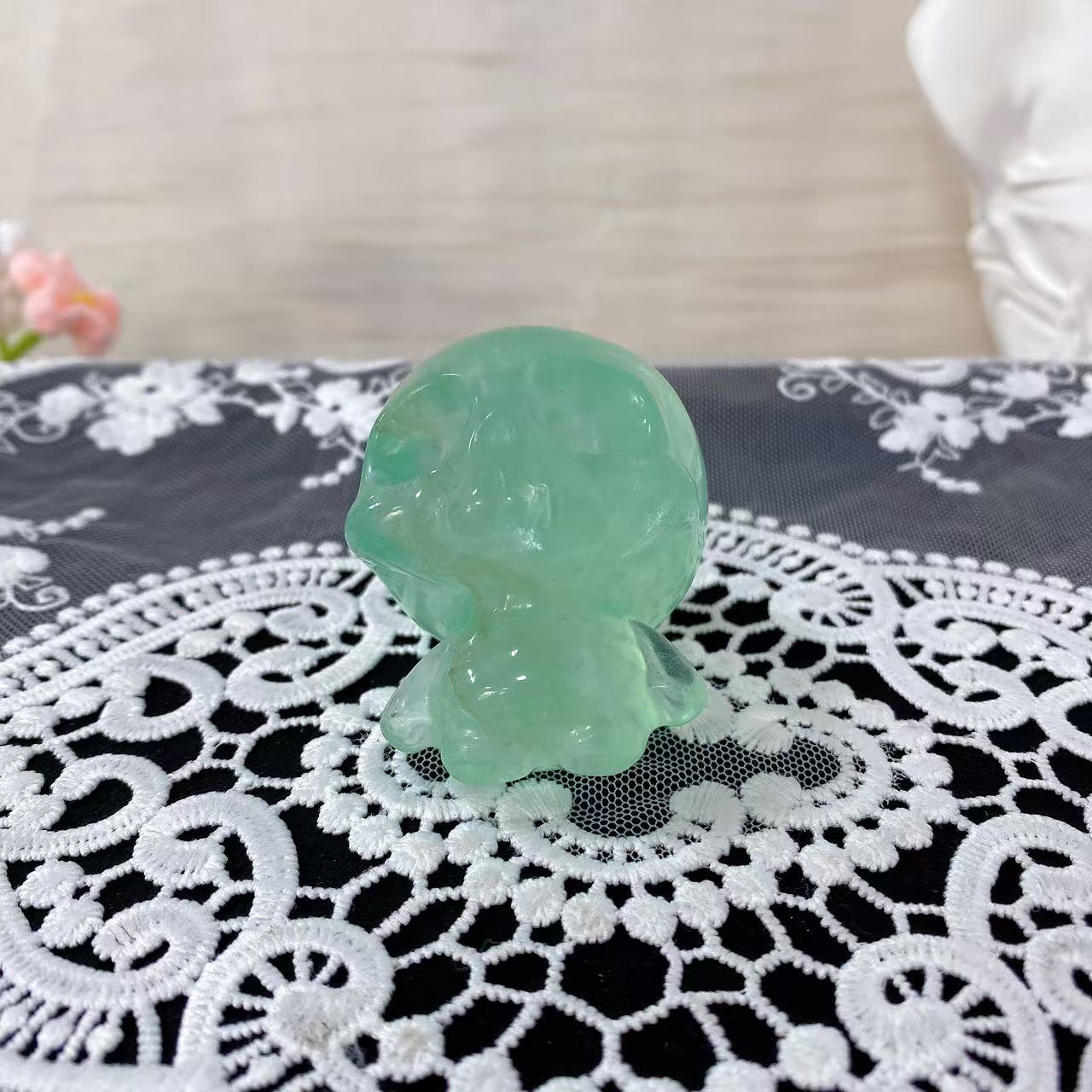 Fluorite Skull Doll Carving