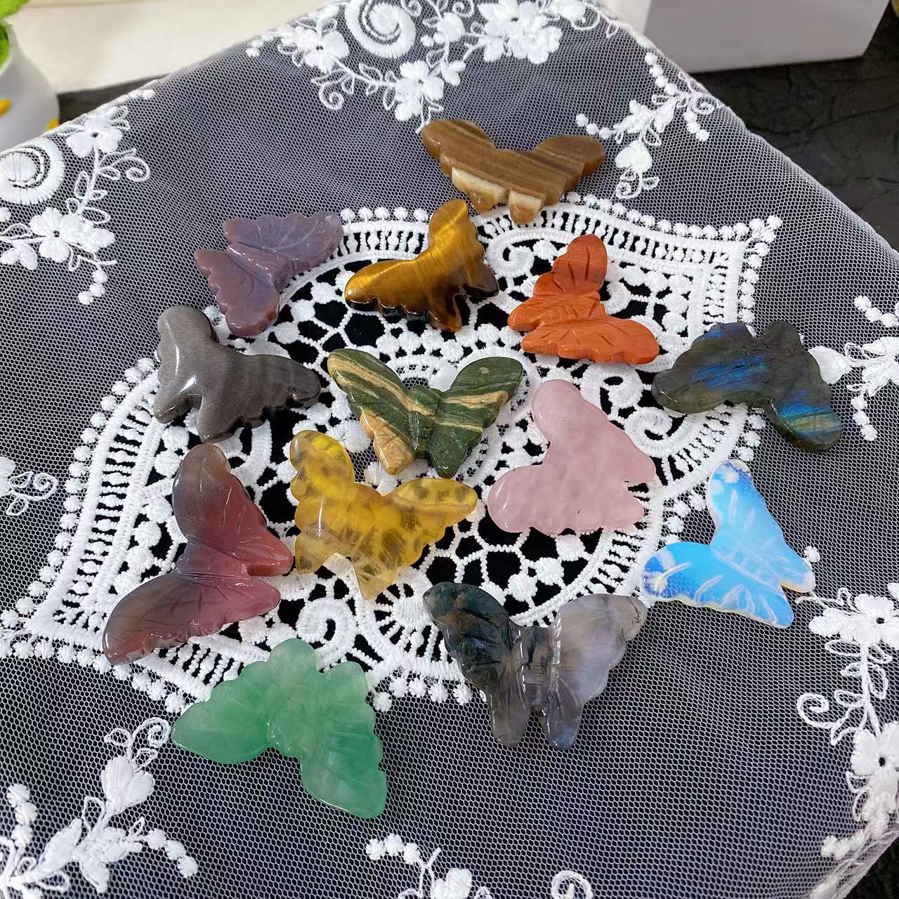 Crystal Butterfly Carving