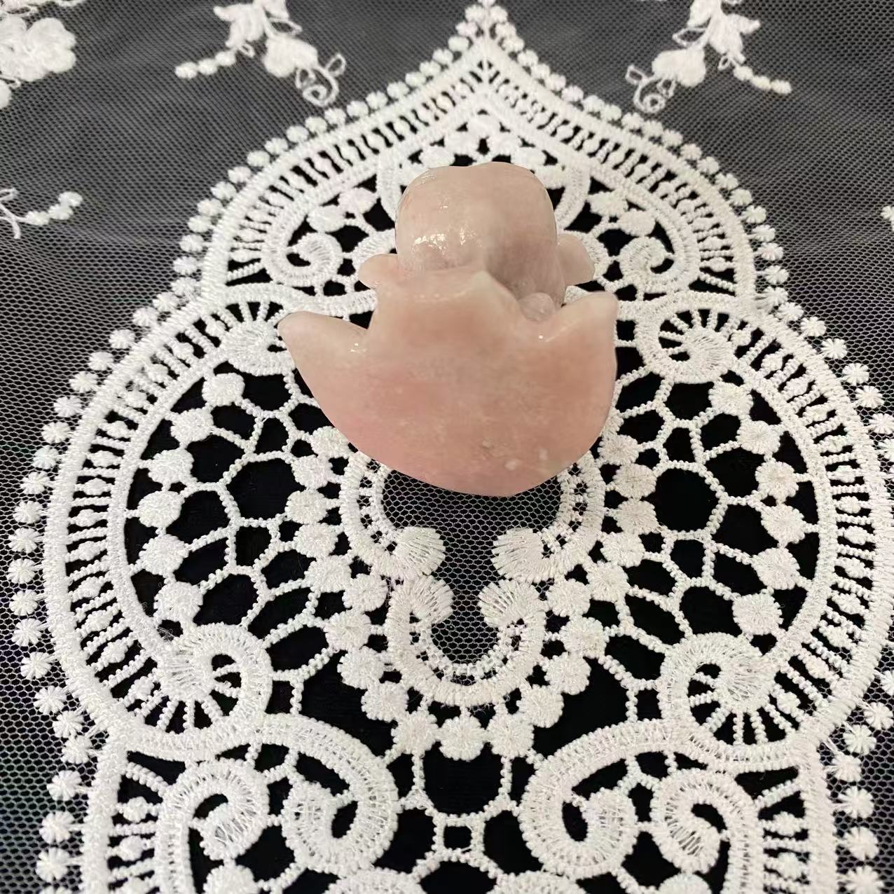 Pink Opal Bull Carving