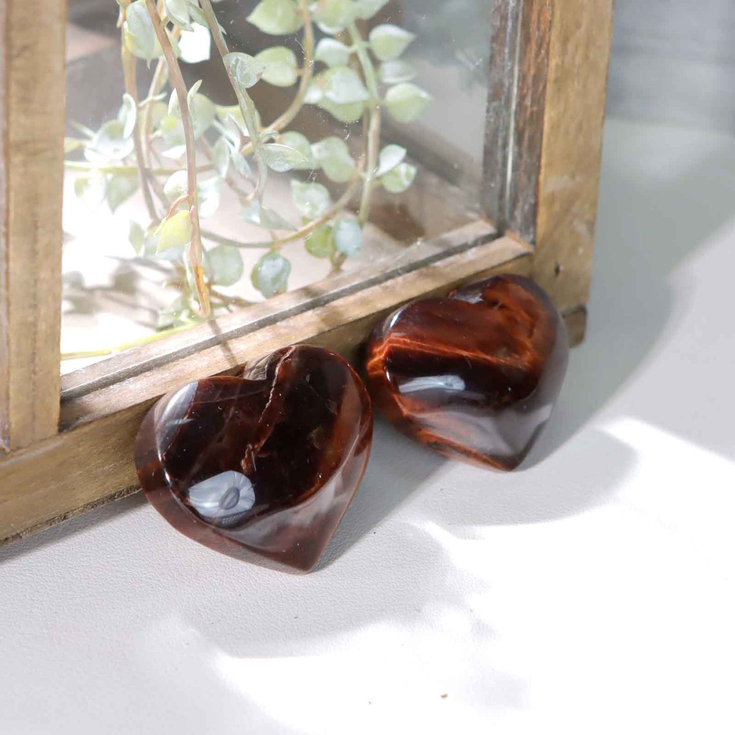Red Tiger Eye Heart