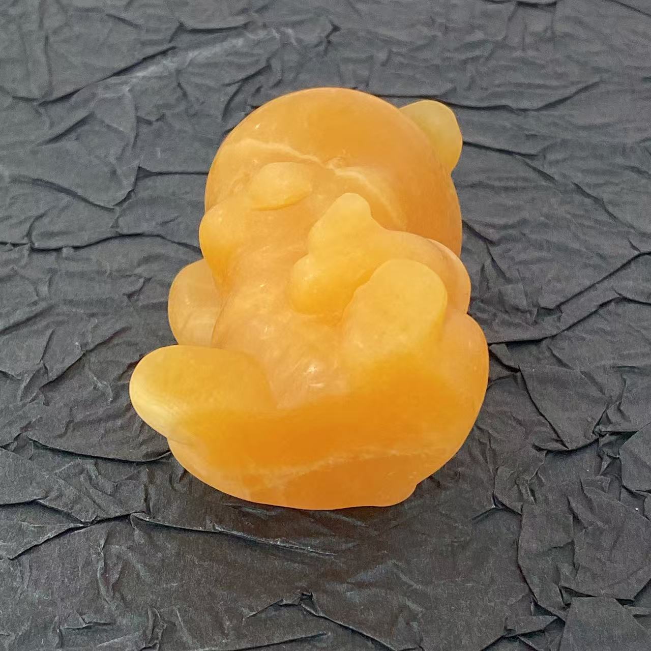 Yellow Calcite Winnie the Pooh Carving