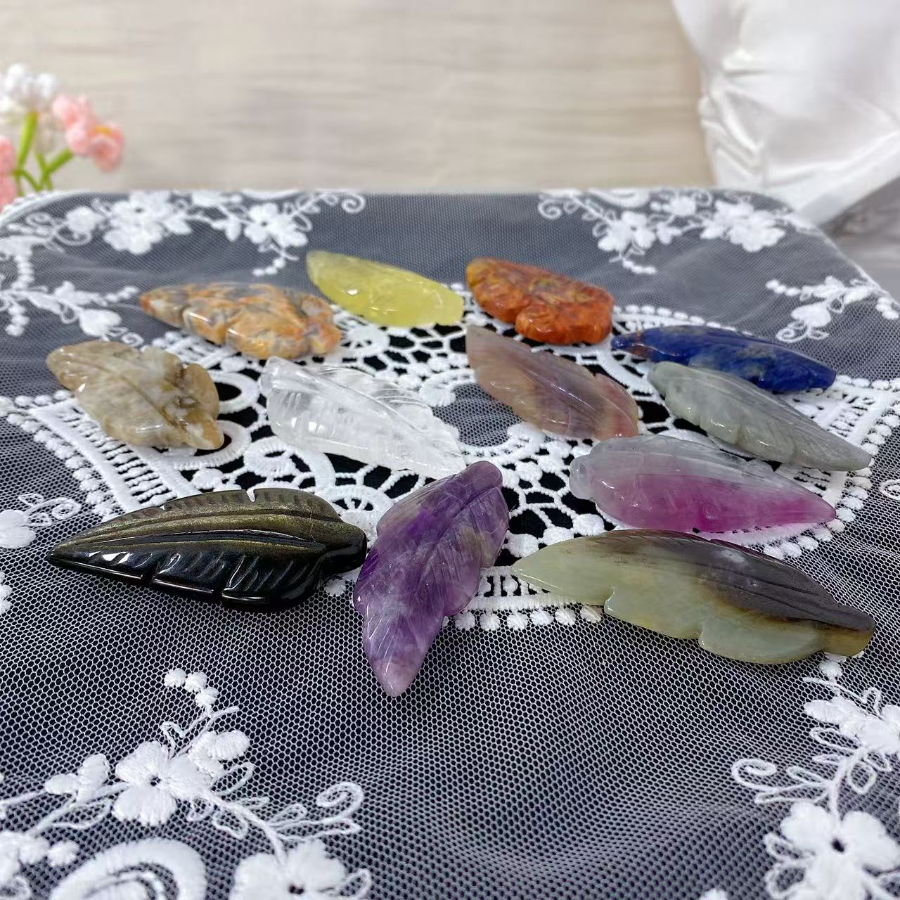 Crystal Leaf Carving