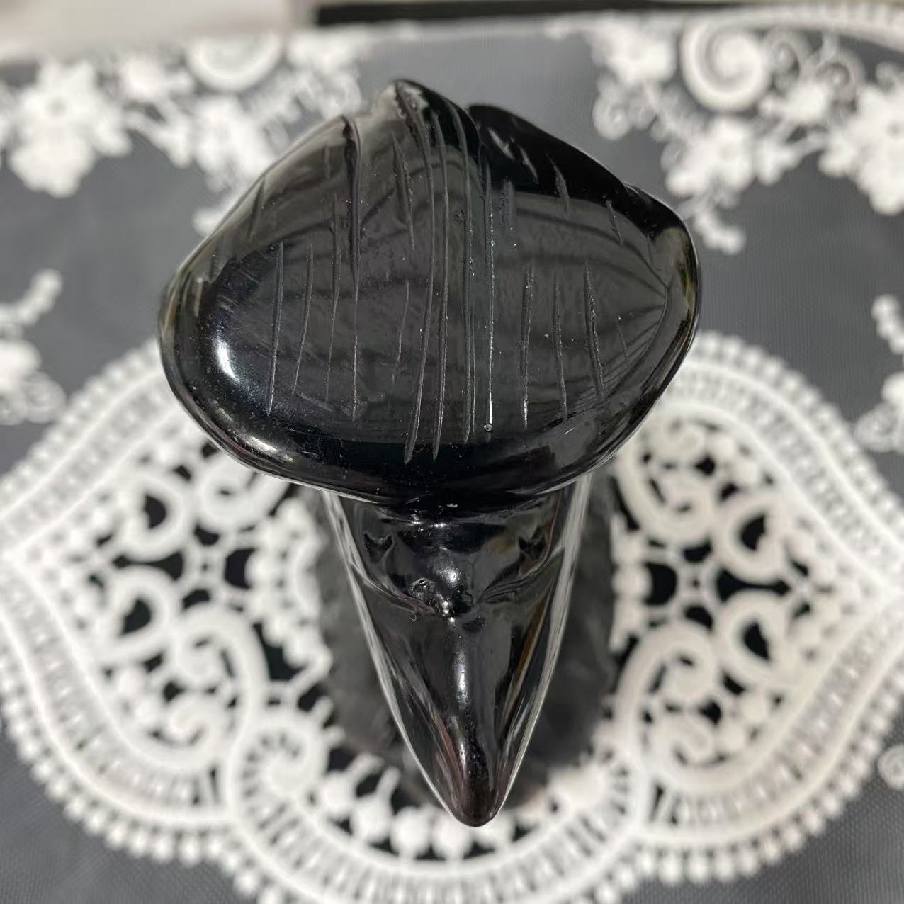 Ice Obsidian Eagle Head Carving
