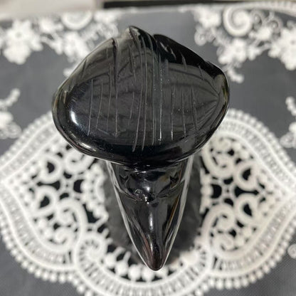 Ice Obsidian Eagle Head Carving