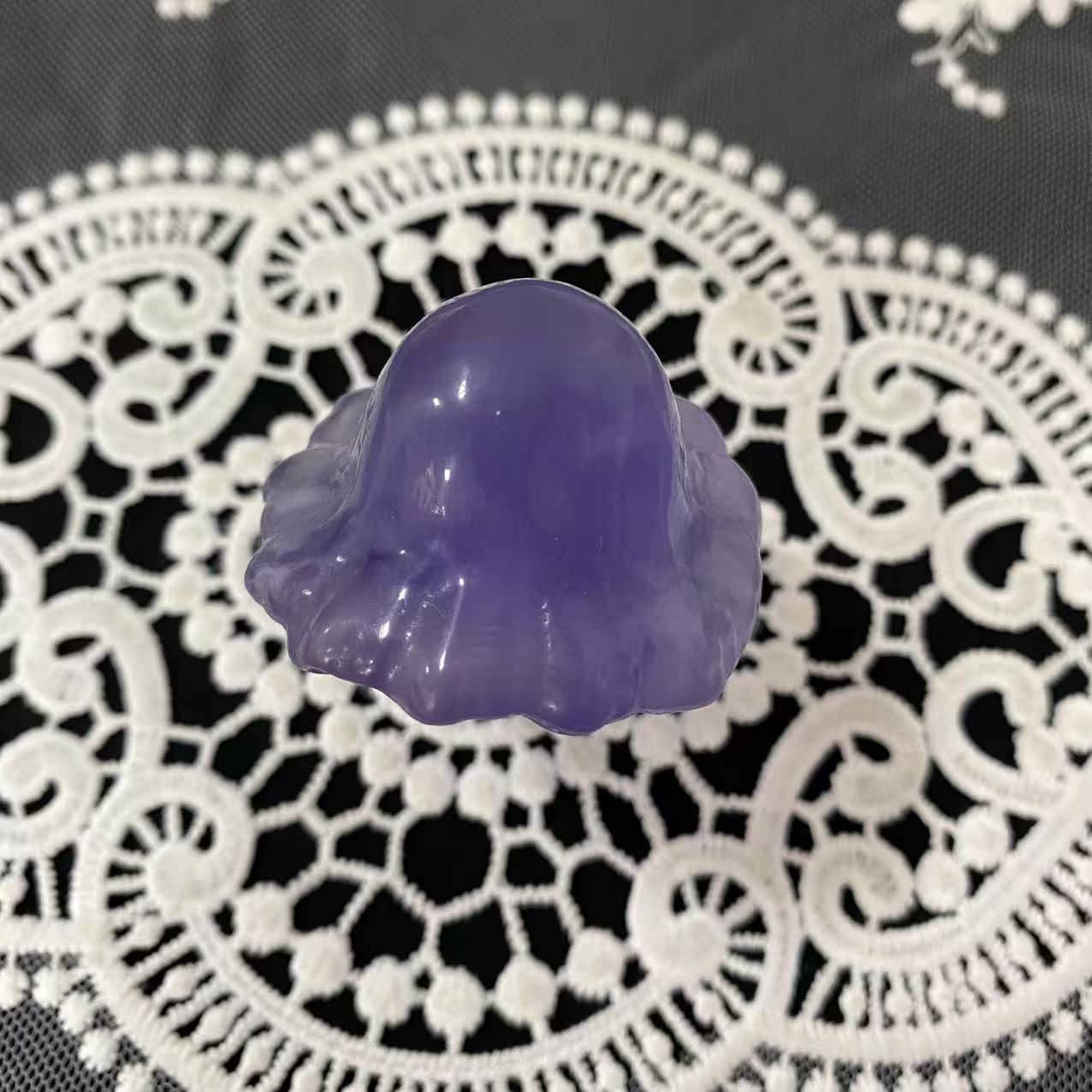 Purple Fluorite Mushroom Female Body Carving