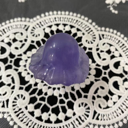 Purple Fluorite Mushroom Female Body Carving