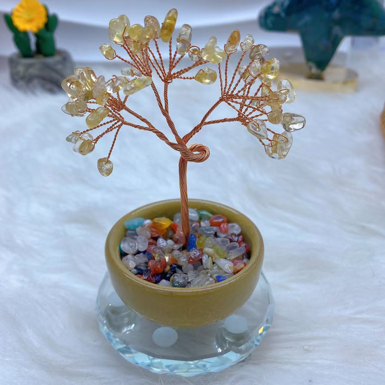 Citrine Money Tree with Bowl Base