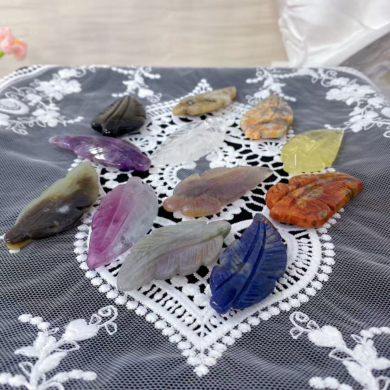 Crystal Leaf Carving