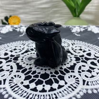 Obsidian Toothless Carving