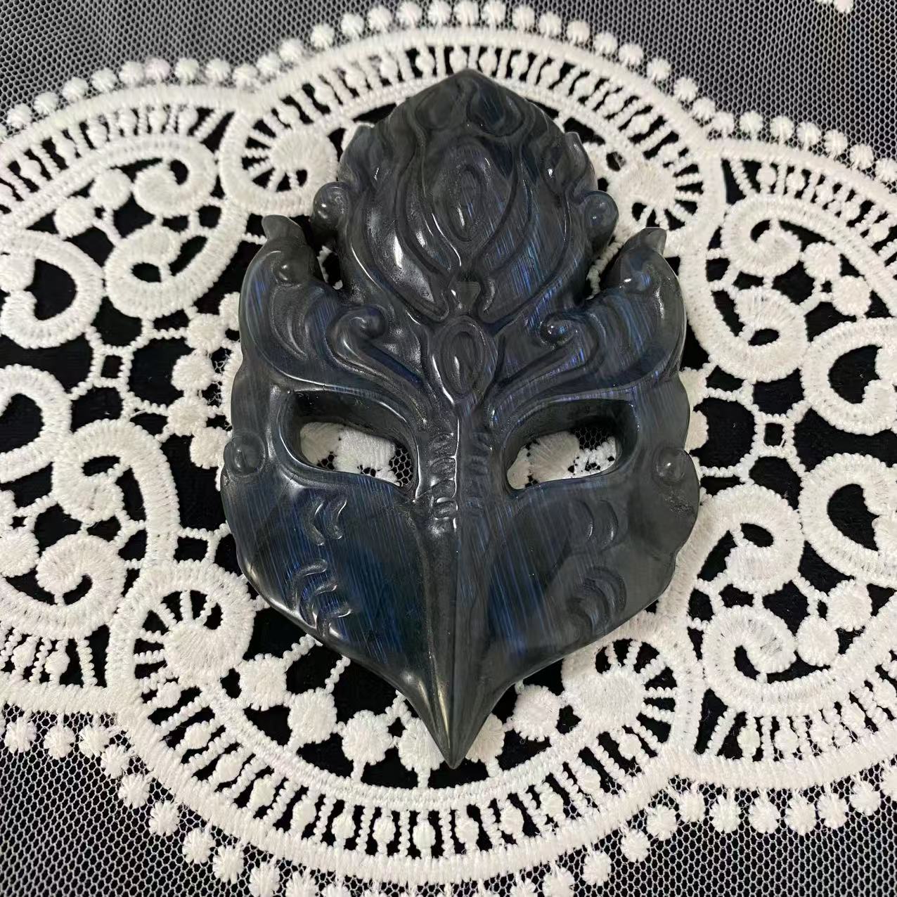 Labradorite Masquerade Mask Carving