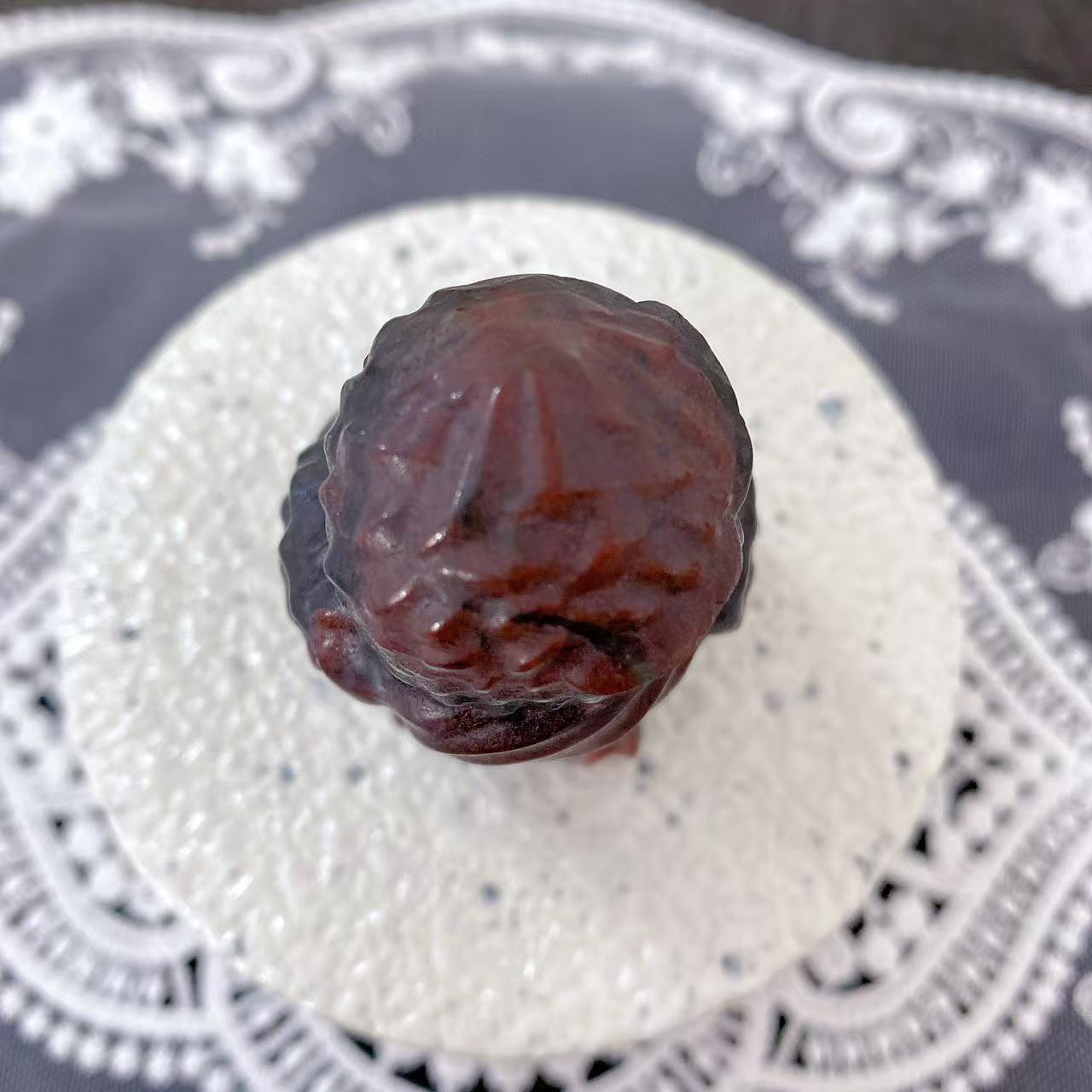 Garnet Owl Carving