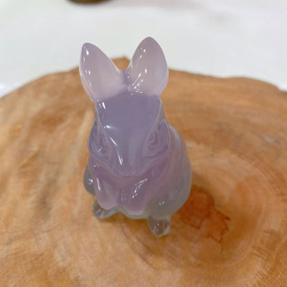 Lavender Fluorite Rabbit Carving