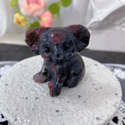 Garnet Koala Carving
