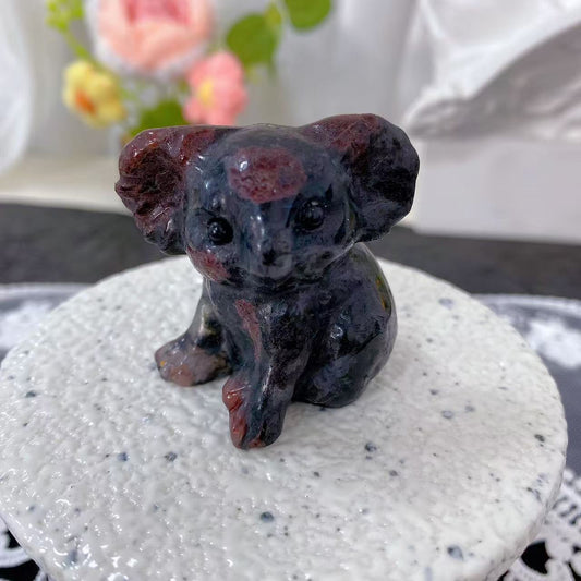 Garnet Koala Carving