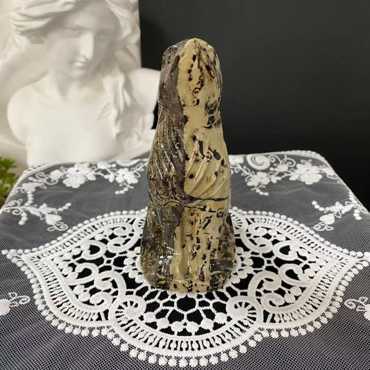 Picture Jasper Wolf Carving