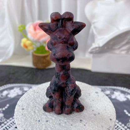 Garnet Giraffe Carving