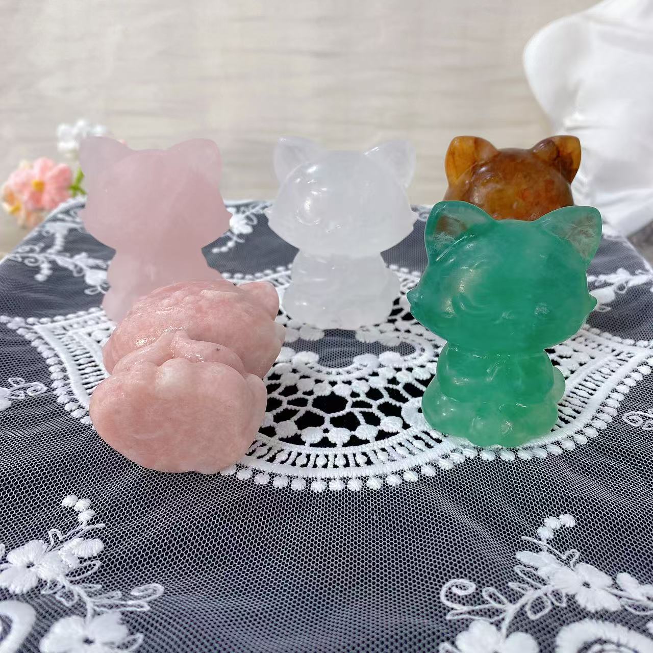 Crystal Cat Carving