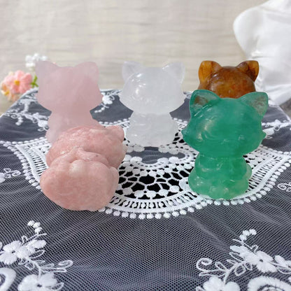 Crystal Cat Carving
