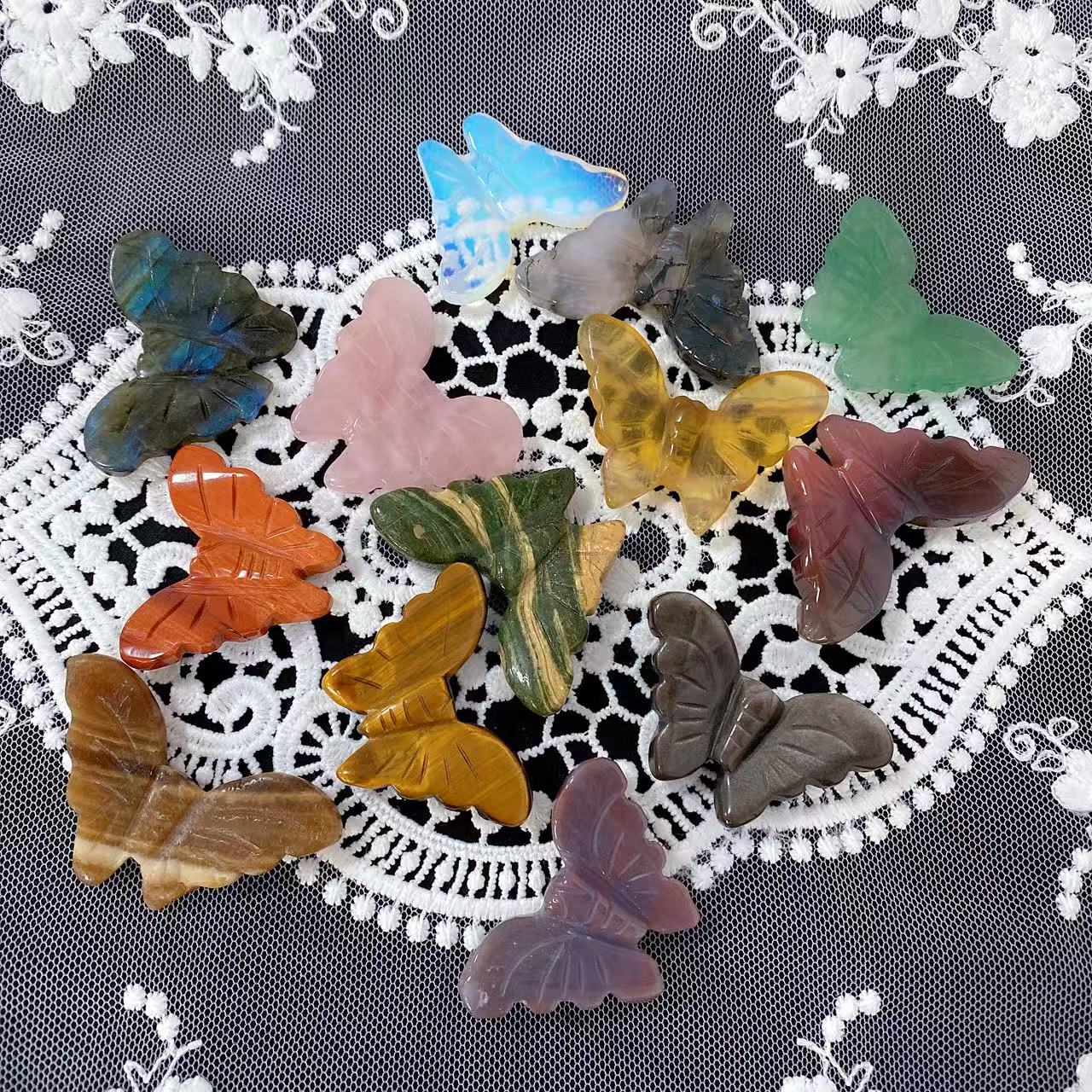 Crystal Butterfly Carving