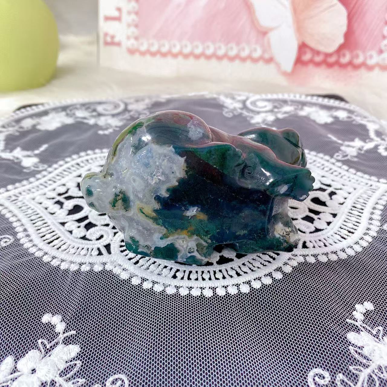 Moss Agate Rabbit