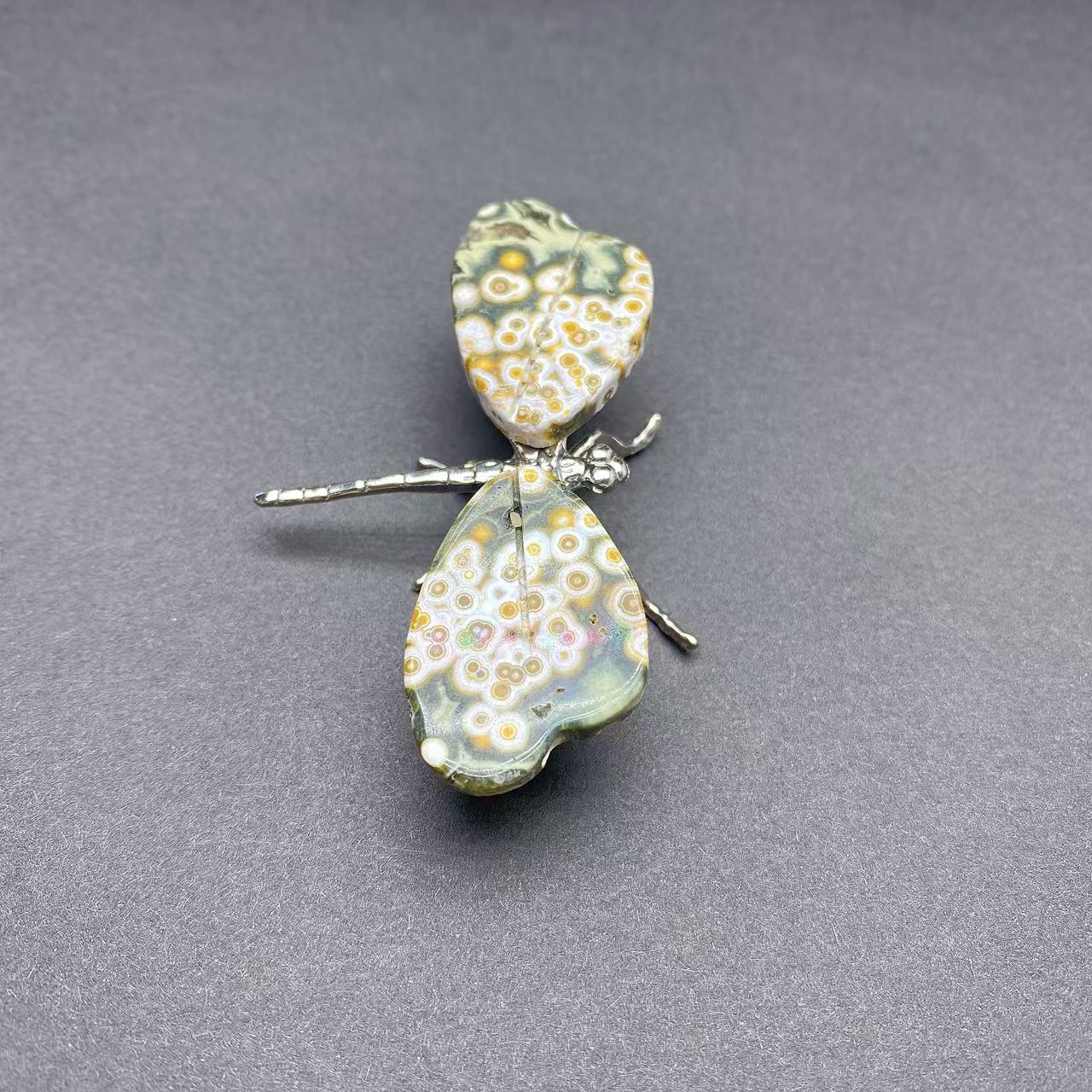 Ocean Jasper Dragonfly Carving
