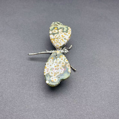Ocean Jasper Dragonfly Carving