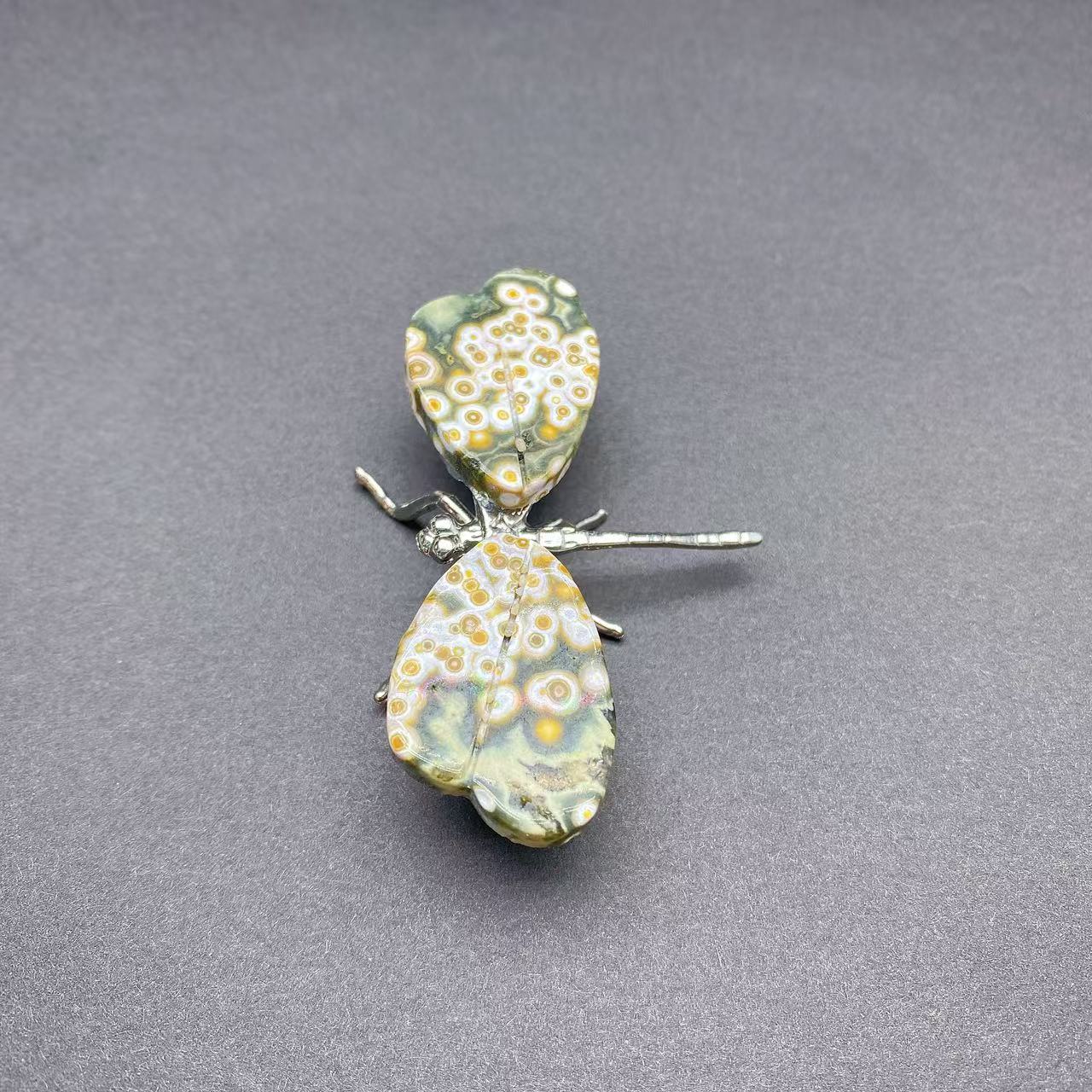 Ocean Jasper Dragonfly Carving