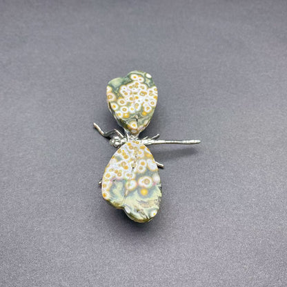 Ocean Jasper Dragonfly Carving