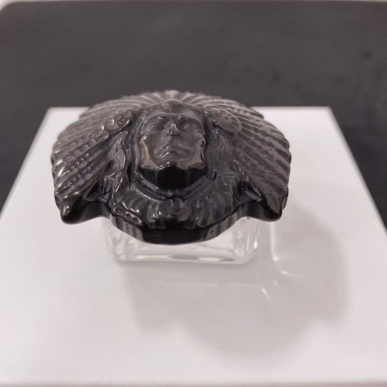 Black Obsidian Indian Skull
