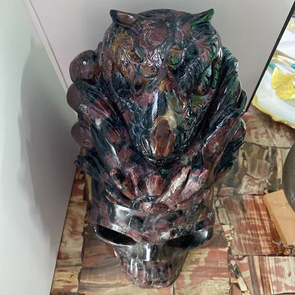 Garnet Snake Lotus Skull