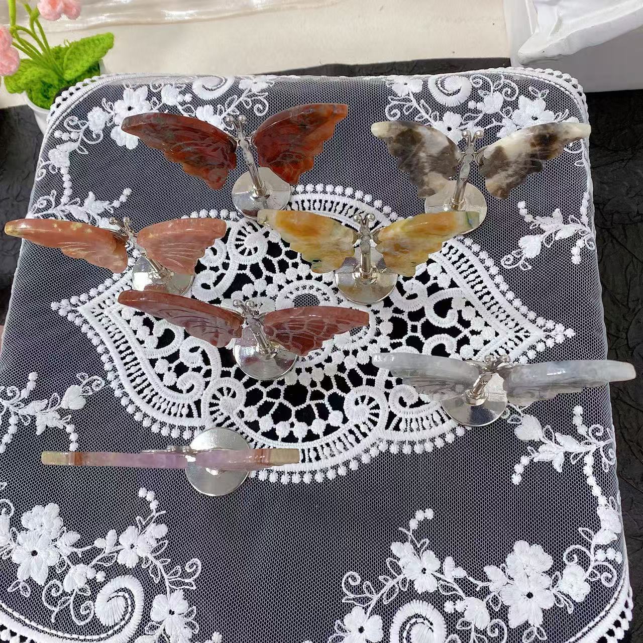 Crystal Standing Butterfly Carving