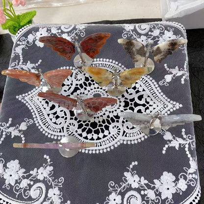 Crystal Standing Butterfly Carving
