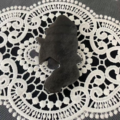 Silver Obsidian Mermaid Carving