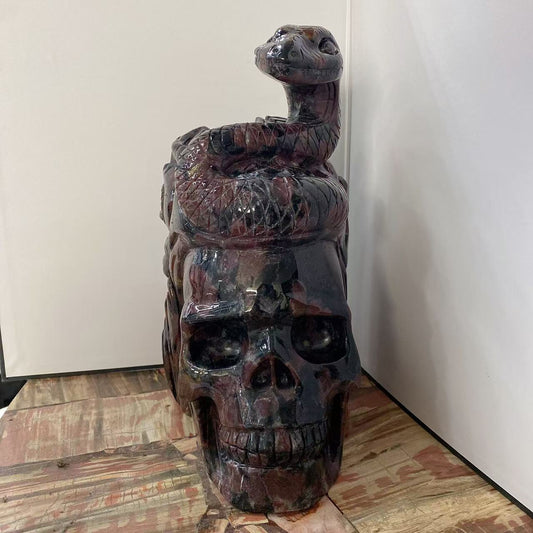 Garnet Snake Skull