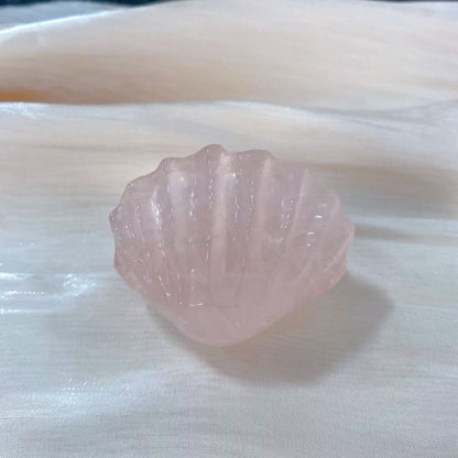 Rose Quartz Shell Carving
