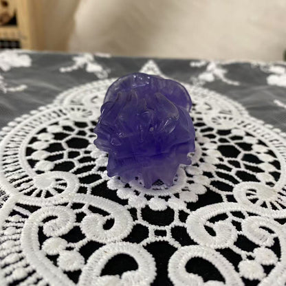 Purple Fluorite Jellyfish Carving