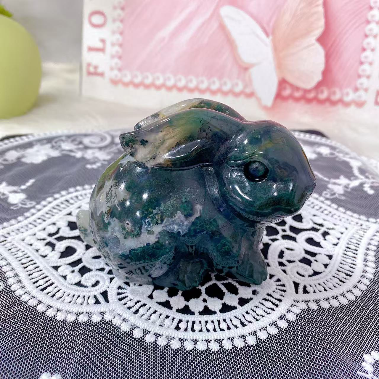 Moss Agate Rabbit
