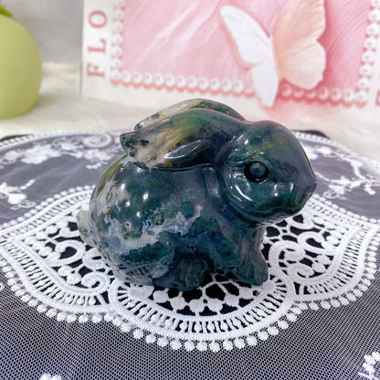 Moss Agate Rabbit