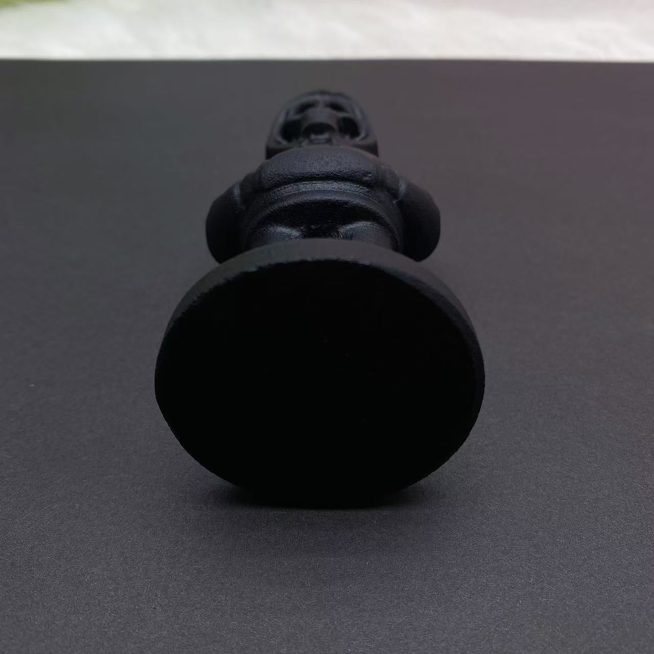 Black Obsidian Skull Figure Carving
