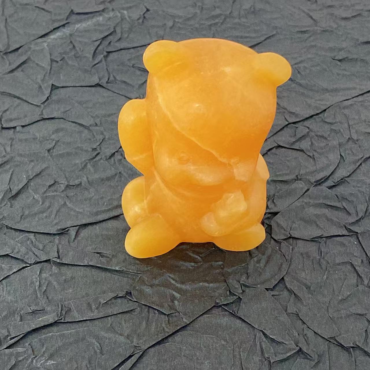 Yellow Calcite Winnie the Pooh Carving
