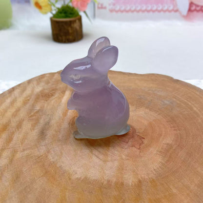 Lavender Fluorite Rabbit Carving