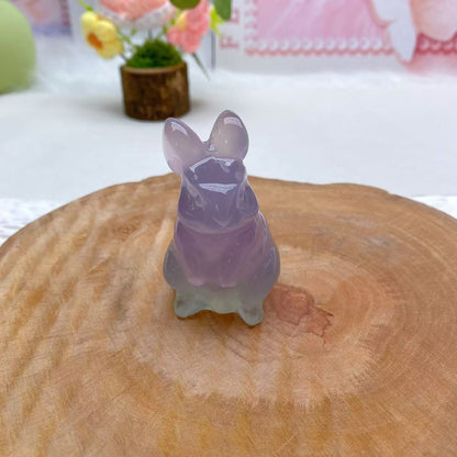 Lavender Fluorite Rabbit Carving