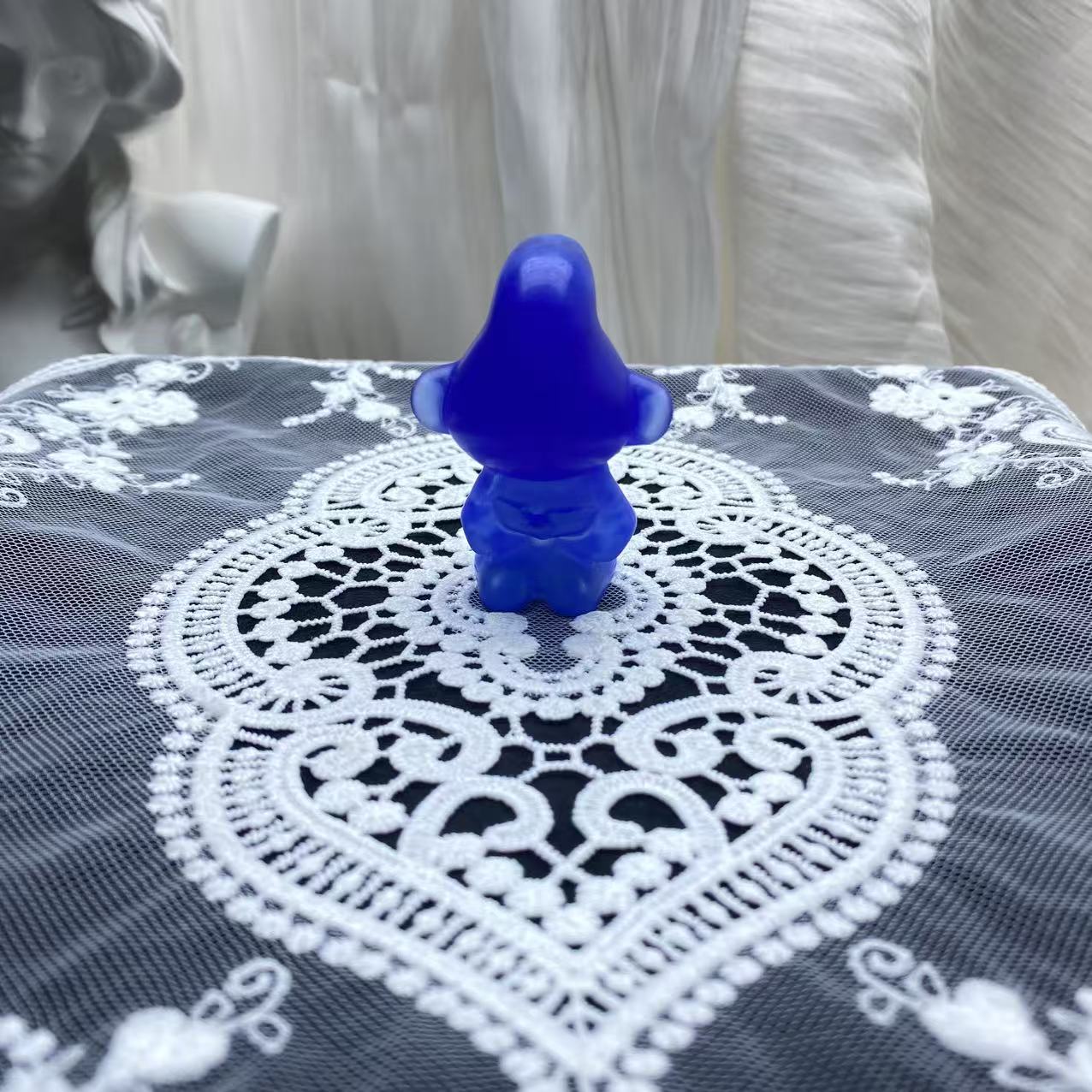 Blue Opalite Smurf Carving