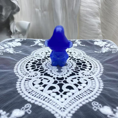 Blue Opalite Smurf Carving