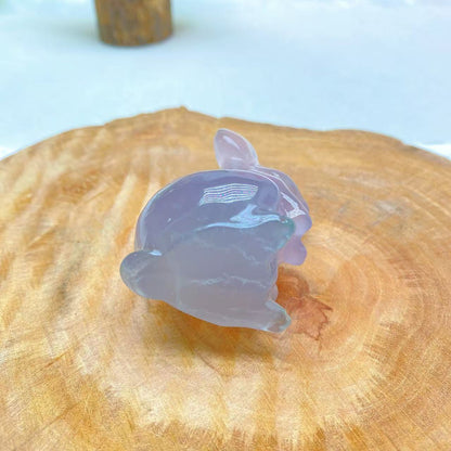 Lavender Fluorite Rabbit Carving