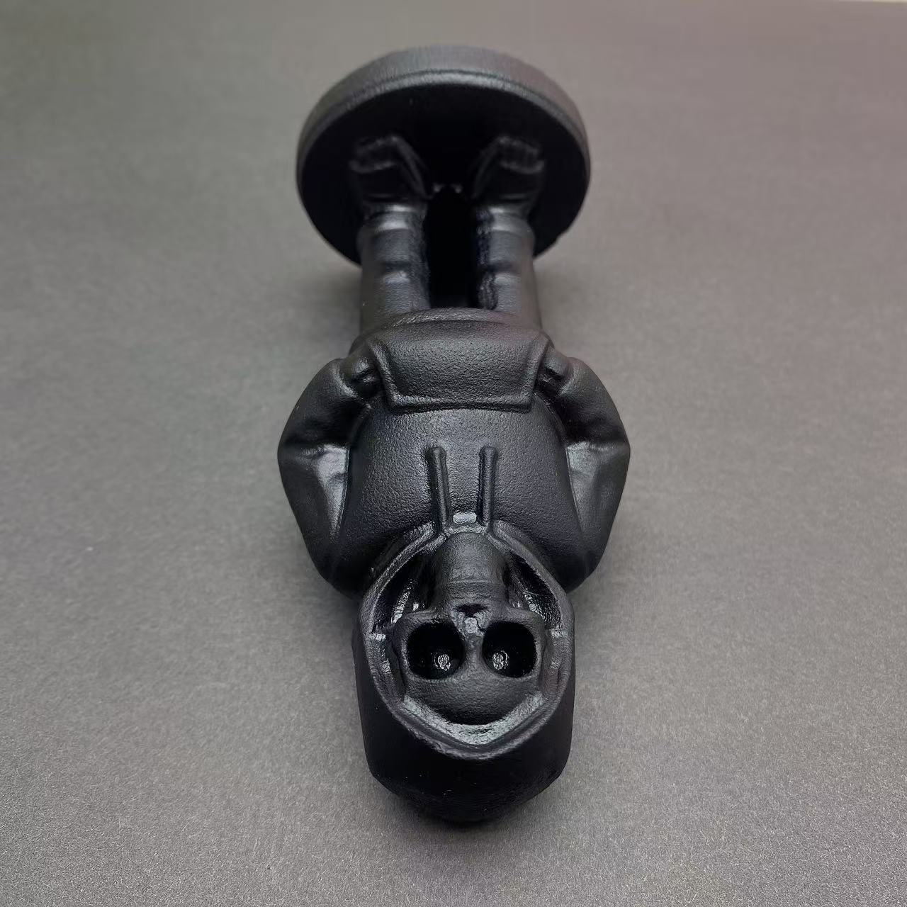 Black Obsidian Skull Figure Carving