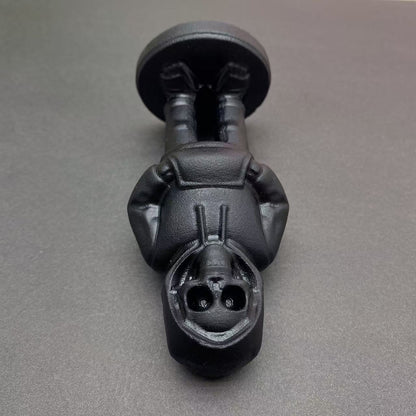 Black Obsidian Skull Figure Carving