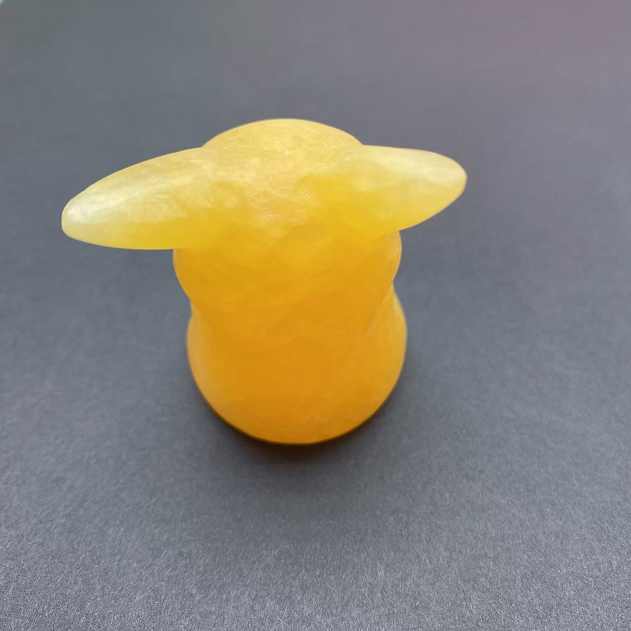 Yellow Calcite Pikachu Carving
