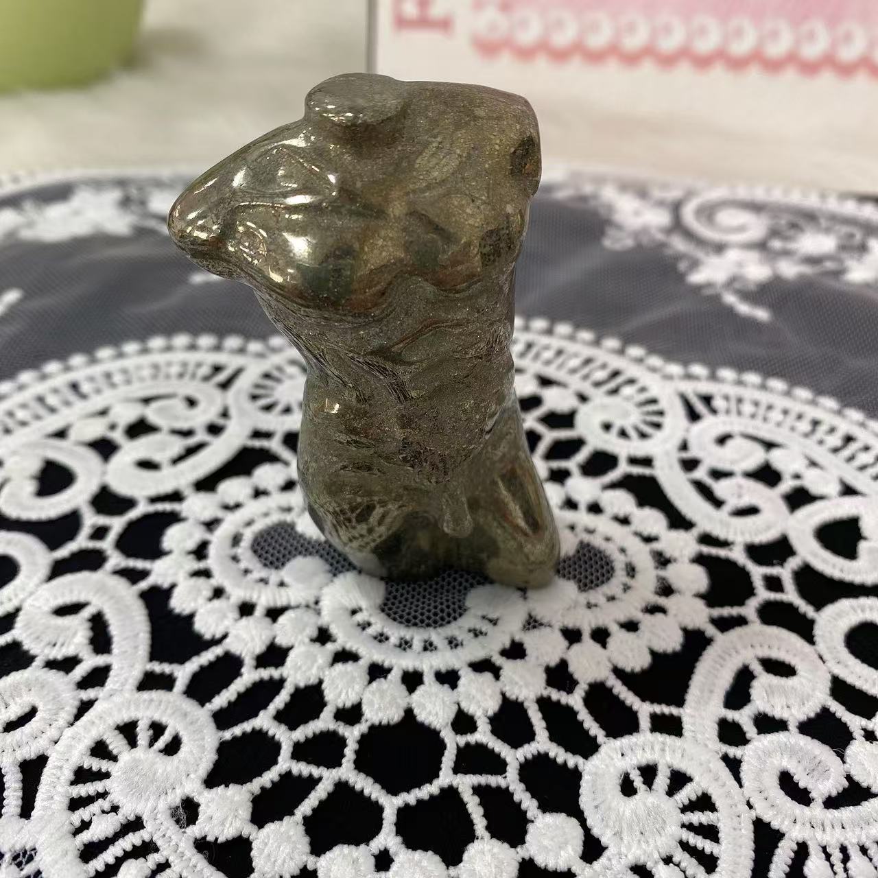 Pyrite Male Body Carving