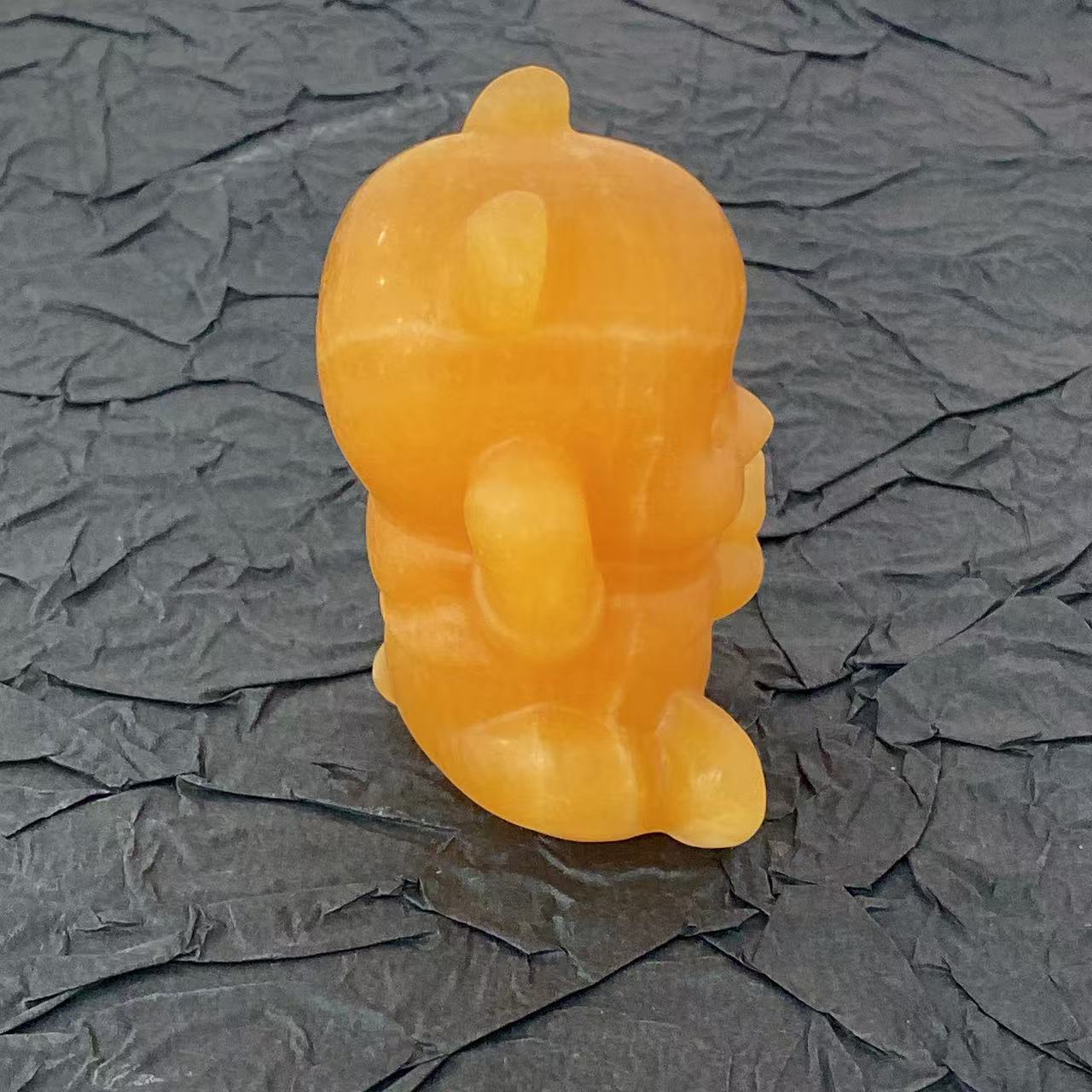 Yellow Calcite Winnie the Pooh Carving